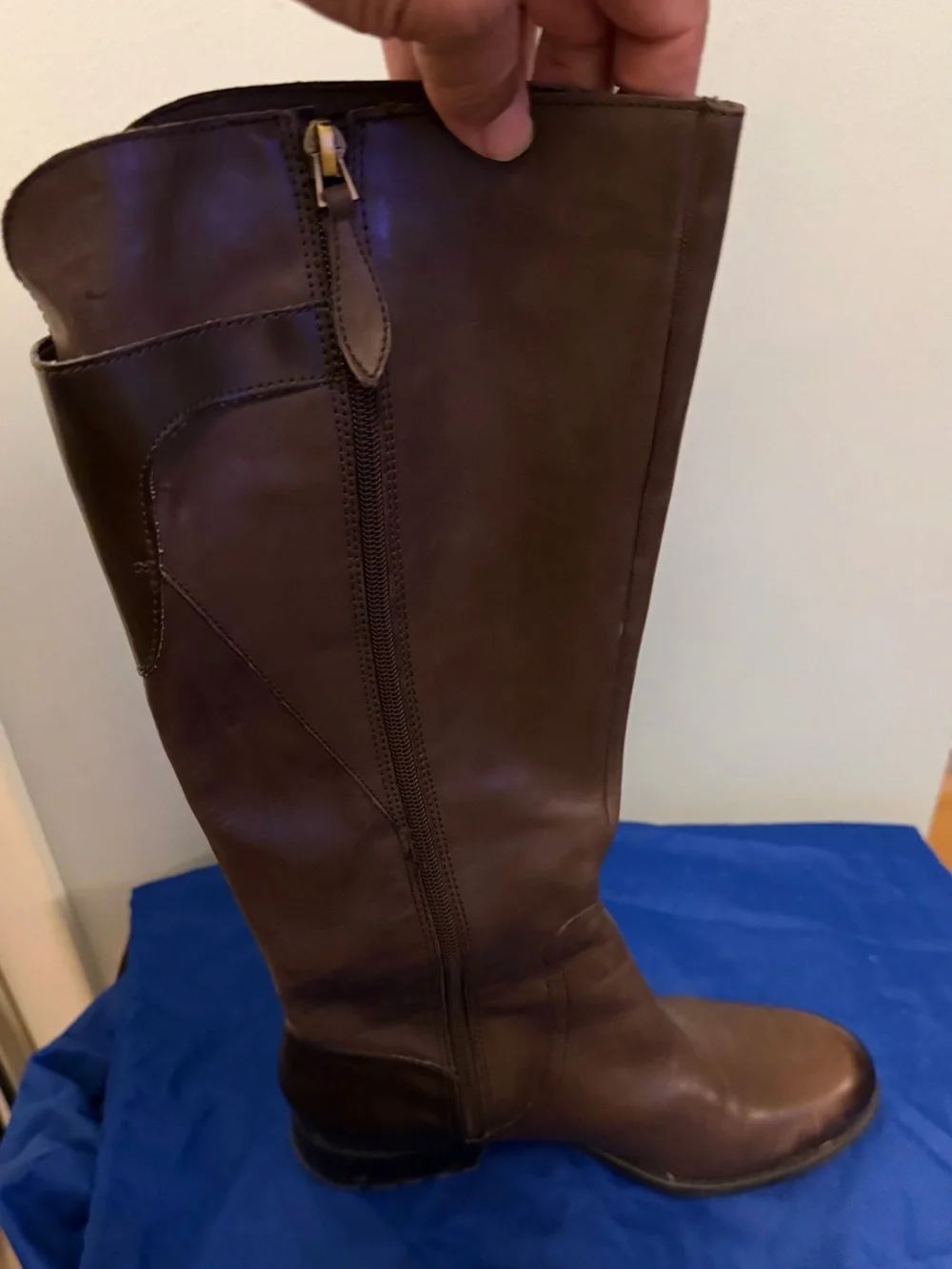 Franco Sarto Brown Over-the-Knee Leather Boots